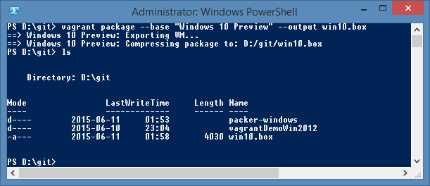 Package VM to box